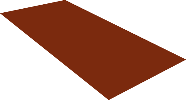 Плоский лист GL, 1250 х 2000 мм, с пленкой 0.5 мм, Satin, RAL 3009