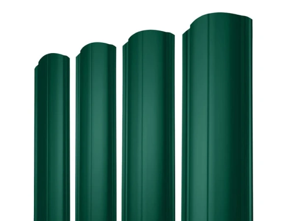 ММТ Штакетник Полукруглый, фигурный, 122 мм 0.42 мм, PE-double, RAL 6005