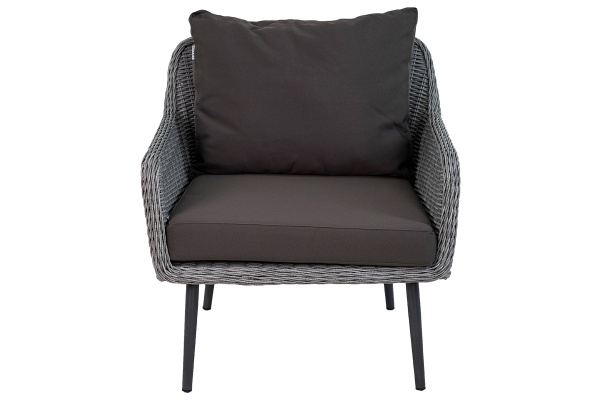 Кресло Mokka Rimini из искусственного ротанга цвет: серый