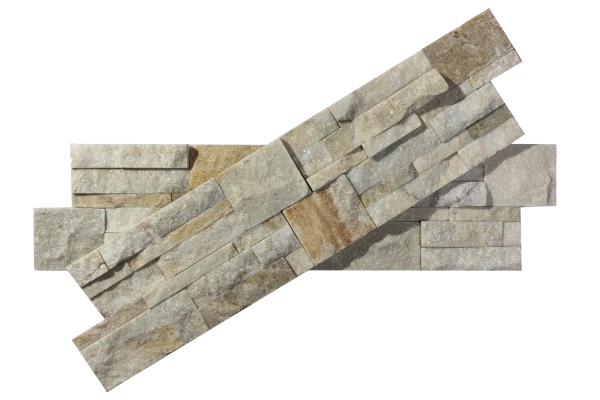 Кварцит, 3D панель из камня, 350х180 мм, Modern Beige Quartz