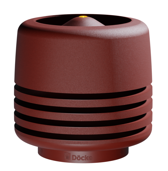 Колпак выхода вентиляции Docke, 125 мм красный