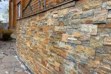 Кварцит, 3D панель из камня, 350х180 мм, Modern Multi Quartz
