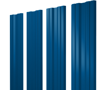 GL Штакетник Twin с прямым резом 0.5 мм, Satin, RAL 5005
