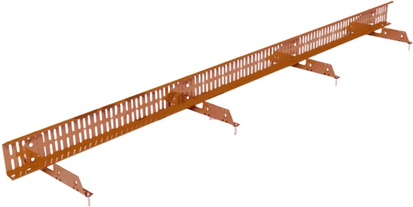 Снегозадержатель решетчатый универсальный Roofsystems Prestige 4 опоры, 1 полотно, L=2500 мм, RAL 8004