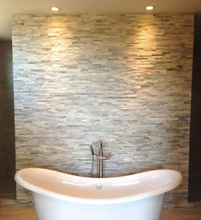 Сланец, 3D панель из камня, 600х150 мм, Classic Grey Slate, 8 шт/уп