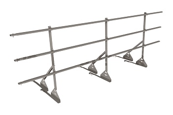 Ограждение кровельное для натуральной черепицы Roofsystems Prestige натур, H=900 мм RAL 9006, L=3000 мм