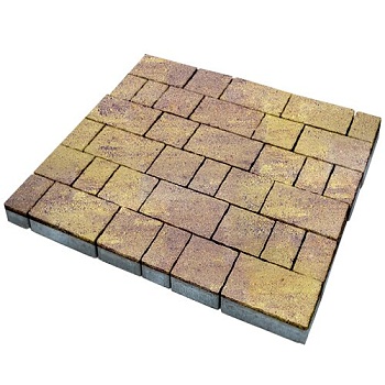 Тротуарная плитка SteinRus Старый город 60 мм 160/260 х 100/160 мм, цвет: тахель