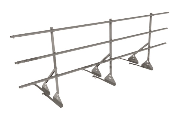 Ограждение кровельное для натуральной черепицы Roofsystems Prestige натур, H=900 мм RAL 9006, L=3000 мм