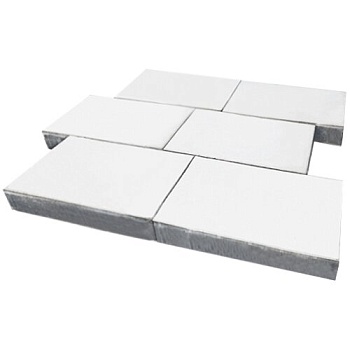 Тротуарная плитка SteinRus Парк Плейс 80 мм 600х300 мм, цвет: белый