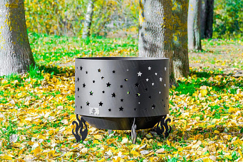 Костровая чаша с коническим дном, Ø500, Н=490 мм, "Звезды"