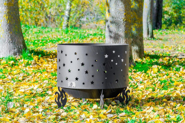 Костровая чаша с коническим дном, Ø500, Н=490 мм, "Звезды"