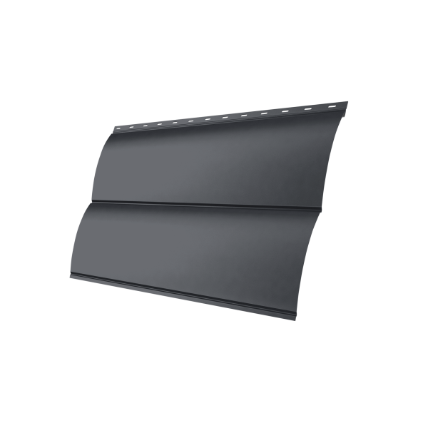 Металлический сайдинг Grand Line, Блок-хаус new 0.45 мм, Drap, RAL 7024