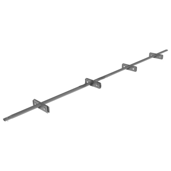 Снегозадержатель для фальцевой кровли Roofsystems Prestige Single фальц 4 опоры, 2 трубы, овал 45х25, L=3000 мм, RAL 9006