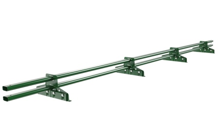 Снегозадержатель для фальцевой кровли Borge L=3000 мм, 4 опоры, 2 трубы, овал 25х45 RAL 6002