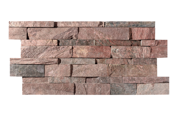 Кварцит, 3D панель из камня, 600х150 мм, Natural Copper