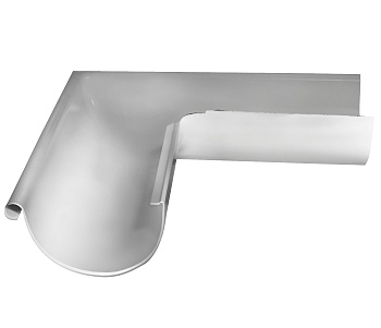 Угол желоба внешний 90° Grand Line Ø 150 мм PE, RAL 9003