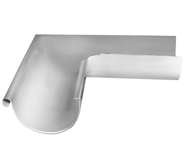 Угол желоба внешний 90° Grand Line Ø 150 мм PE, RAL 9003