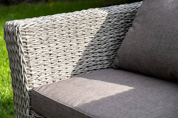 Кресло плетеное из искусственного ротанга /гиацинт/, Капучино цвет: серый