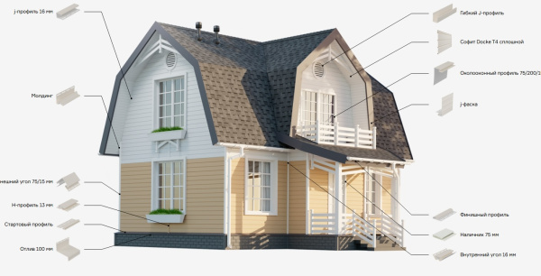 J-фаска пвх, Docke, L=3000 мм серия Premium, цвет: каштан