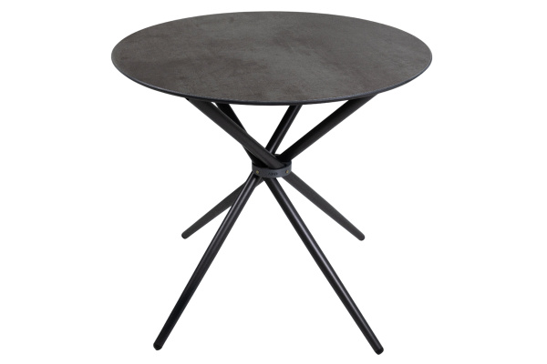 Стол обеденный Mokka Lyon, круглый из HPL, 80х80 см цвет: черный