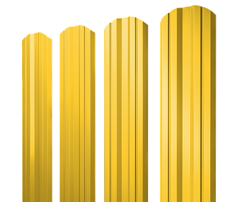 GL Штакетник Twin, фигурный 0.45 мм, PE, RAL 1018