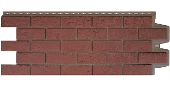 Фасадная панель Grand Line, Состаренный кирпич Design Plus, цвет: корица с темно-бежевым швом