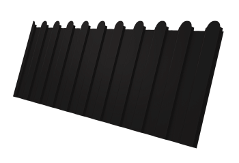 Профилированный лист GL C8 A, фигурный, 0.5 мм, Rooftop Бархат, RAL 9005