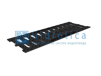 Решетка водоприемная Gidrolica Standart DN150, чугунная щелевая, C250, 516