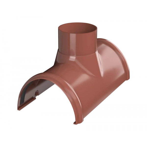 Воронка желоба Технониколь пвх, стандарт Ø 125 мм, цвет: красный