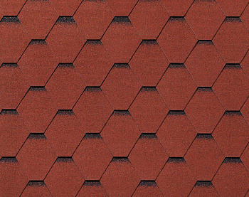 Битумная черепица RoofShield, Фемили Lite, стандарт цвет: красный с оттенением, 3 м² / уп.