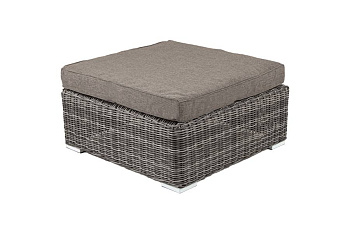 Оттоманка плетеная из искуственного ротанга с подушкой, Лунго цвет: графит