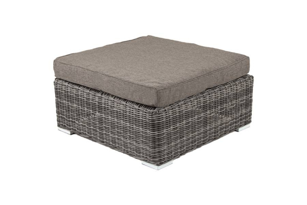 Оттоманка плетеная из искуственного ротанга с подушкой, Лунго цвет: графит