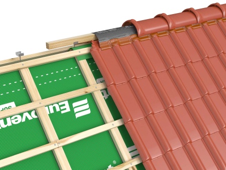 Аэроэлемент конька-хребта Eurovent ROLL GEO, 240х5000 мм, цвет: вишня