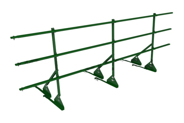 Ограждение кровельное для натуральной черепицы Roofsystems Prestige натур, H=900 мм RAL 6005, L=3000 мм