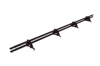 Снегозадержатель для фальцевой кровли Roofsystems Prestige Фальц-америка, 4 опоры, 2 трубы, овал 45х25, L=3000 мм, RAL 8019