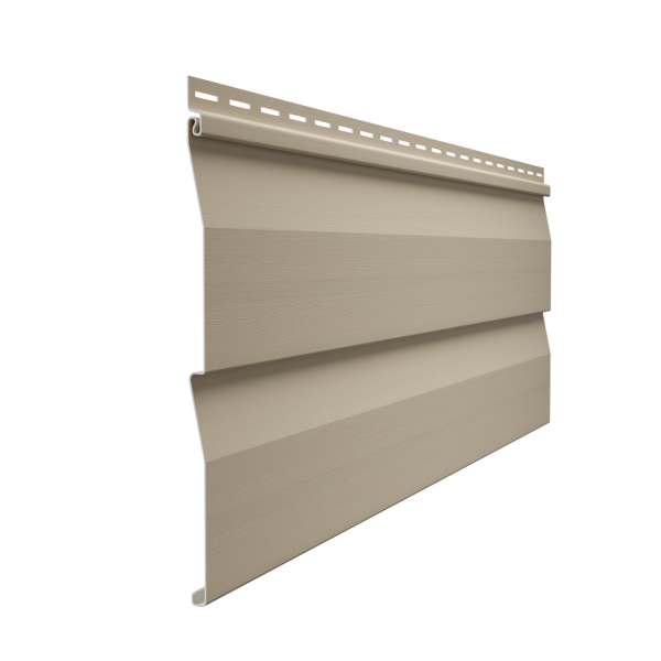 Виниловый сайдинг Docke, корабельный брус D4.5DL, L=3000×232 мм серия Standart, цвет: Крем-брюле