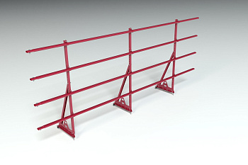 Ограждение кровельное, универсальное Roofsystems Prestige Next, H=1200 мм RAL 3020, L=3000 мм
