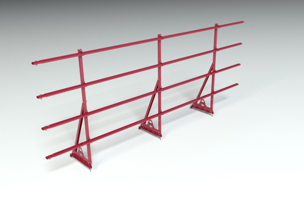 Ограждение кровельное, универсальное Roofsystems Prestige Next, H=1200 мм RAL 3020, L=3000 мм