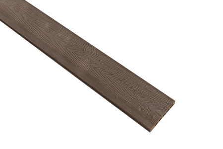 Доска-ступень стартовая ДПК Grand Line, 160х22 мм, L=4000 мм, 3D Wood, Тиснение дерево, шоколад