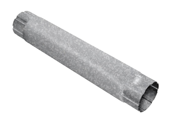 Труба круглая соединительная 1м Grand Line Ø 100 мм, RAL Zn