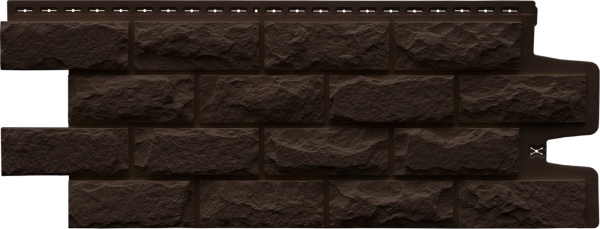 Фасадная панель Grand Line, колотый камень Classic, цвет: шоколадный