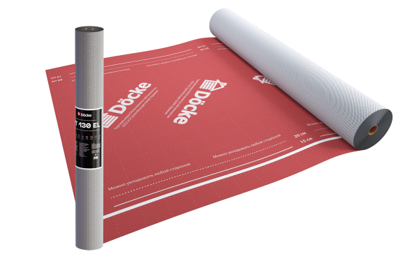 Döcke АT 130 EL супердиффузионная мембрана трёхслойная, универсальная с клеевой полосой 70 м²