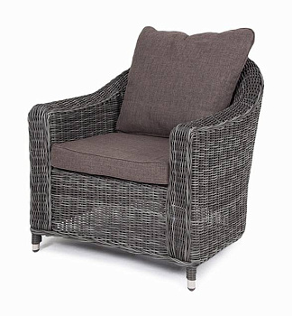 Кресло плетеное из искусственного ротанга, Кон Панна графит