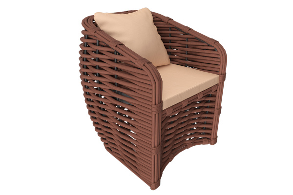 Кресло Mokka Majorca из искусственного ротанга цвет: капучино