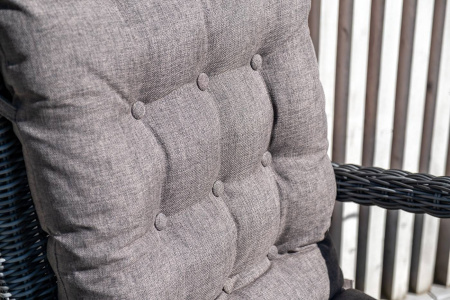 Кресло плетеное из искусственного ротанга, Толедо, с подушками графит