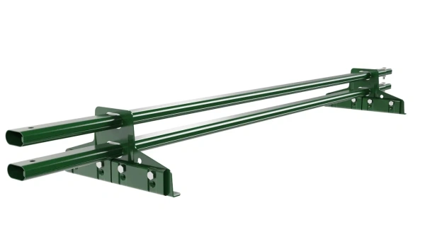 Снегозадержатель для фальцевой кровли Borge L=1500 мм, 2 опоры, 2 трубы, овал 25х45 RAL 6002