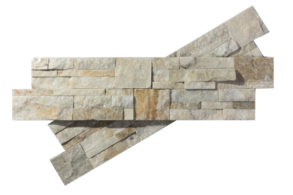 Кварцит, 3D панель из камня, 350х180 мм, Modern Beige Quartz