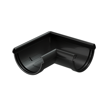 Угол желоба универсальный 90°, Docke Lux, Ø140 мм, цвет: карбон