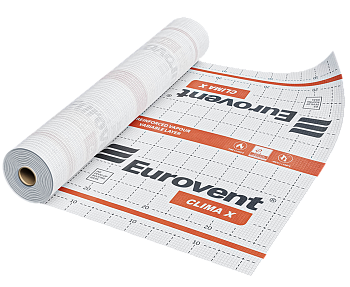 Eurovent CLIMA X 115 г/м², 3х-слойная адаптивная пароизоляционная мембрана, 75 м²