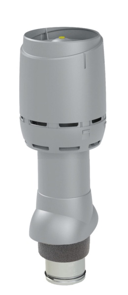 FLOW-вентиляционный выход Vilpe, 125/ ИЗ/ 500 мм светло-серый